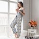 thumbnail image 5 of Fotbe Cute Sloth Pantalones de Pijama para Mujer, Pantalones de Dormir, Pantalones Pj con Cordón y Bolsillos-XX-Large, 5 of 6