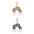 thumbnail image 1 of 2 Llaveros a La Moda, Adorno de Llavero para Bolso, Monedero, Mujer , marrón y negro, 1 of 5