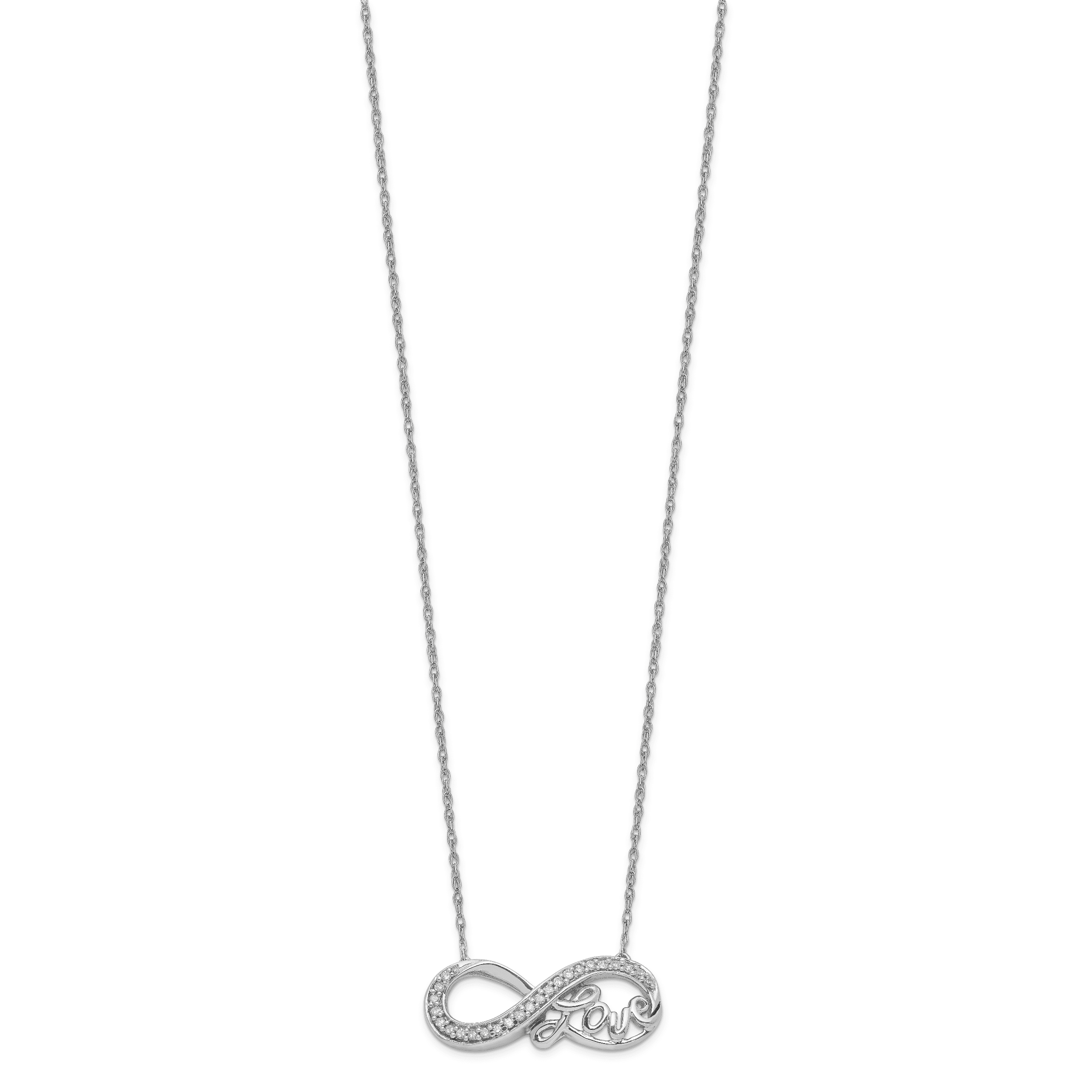 Jewel Tie Sterling Silver Infinity Slide Pendant Charm
