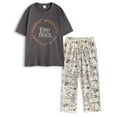 thumbnail image 1 of Lord Of The Rings Mens Black Short Sleeve Long Leg Pyjama Set, 1 of 6