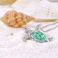 thumbnail image 6 of DQRPSEETB Opal Sea Turtle Necklace Pendant Necklace Ocean Beach Jewelry Handmade Sea Life Accessory Jewelry Gift for Women, 6 of 7