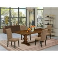 thumbnail image 5 of East West Furniture Lassale 5-piece Wood Dining Set in Walnut/Light Sable, 5 of 5