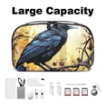 thumbnail image 3 of Crow USB Organizer Charger Case Power Plug Travel Organizer Small Kitchen Cord Organizer Digital Pouch Oxford Cloth Waterproof Travel Electronics Gadgets Storage Bag 5.9x9.44x3.14 in, 3 of 6
