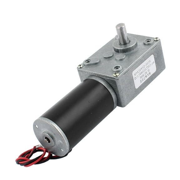 DC 12V 250RPM 8mmx14mm D-Shape Shaft Electric Power Worm Geared Motor