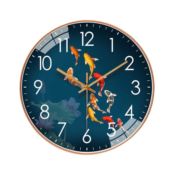 Pekkaxy 8 Inch Silent Wall Clock, Battery-Powered with No Ticking, for Living Room or Office Decor
