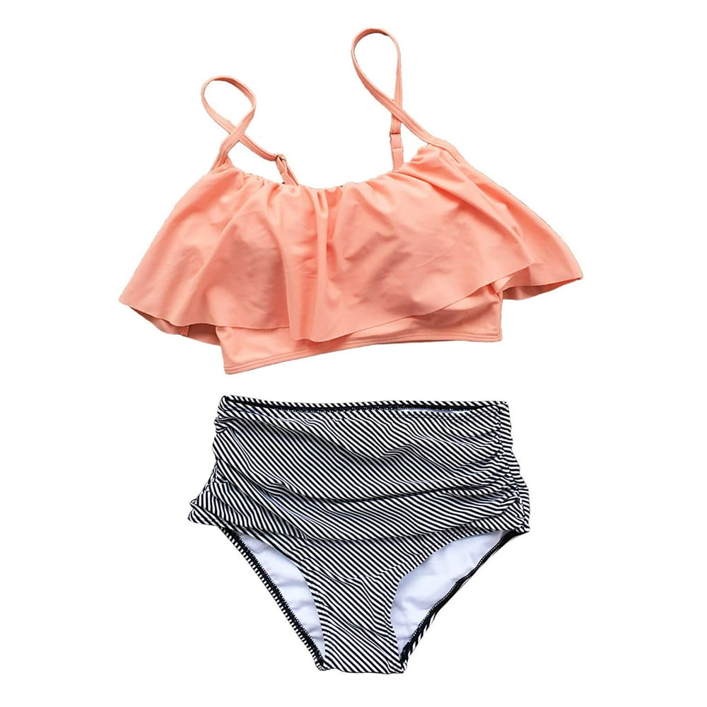 CupShe Womens Small HighWaist Two Piece Swimwear