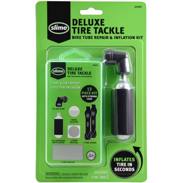Slime Deluxe Tire Tackle Bike Tube Repair & Inflation Kit 20495