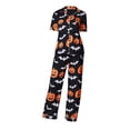 thumbnail image 5 of Halloween Pajamas Halloween Printed Short Sleeve Long Pants Pajamas for Women Set, 5 of 6