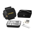 thumbnail image 3 of Juego de contenedores para almuerzo Bento Box, a prueba de fugas, con aislamiento, multiusos, con bolsa grande negro, 3 of 9