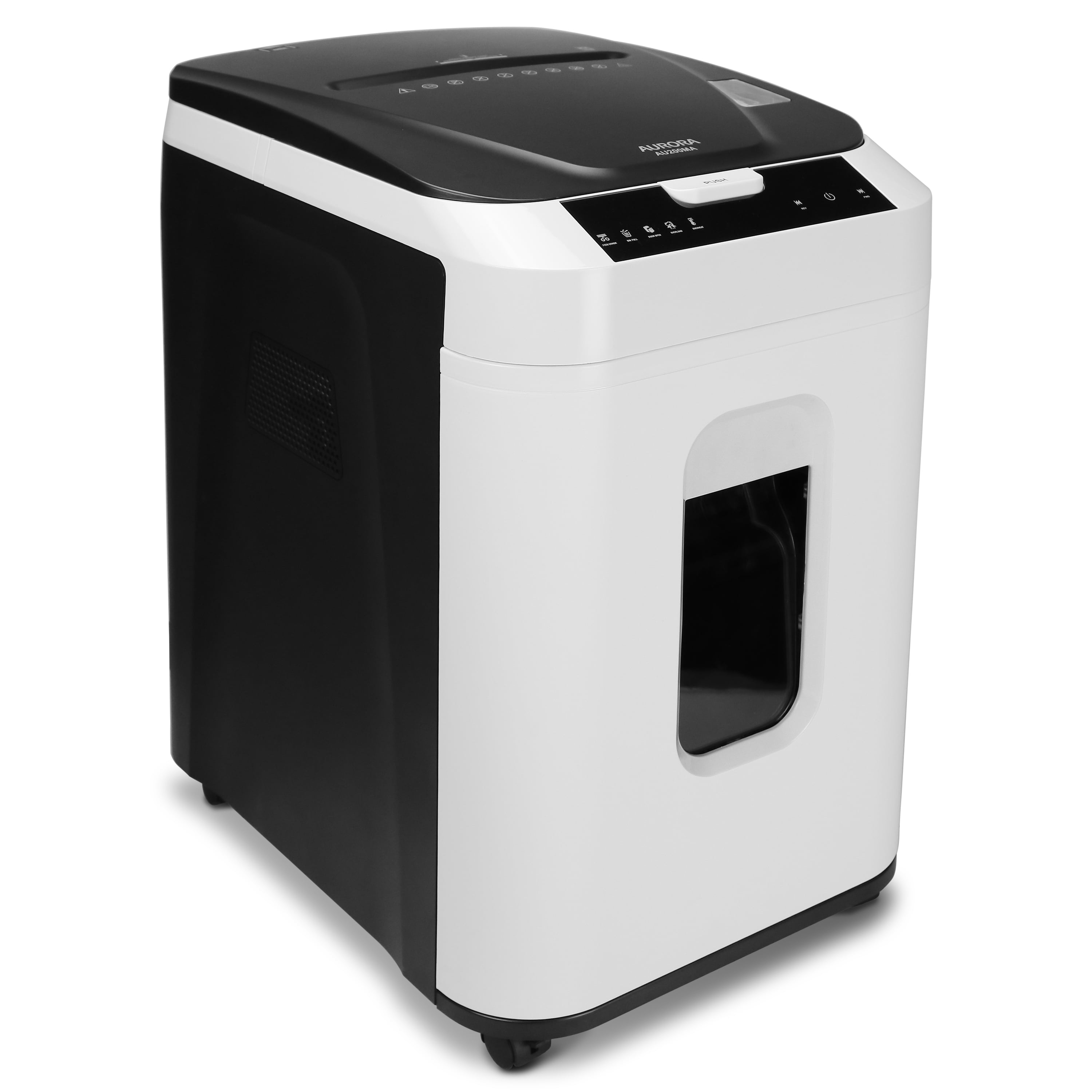 Aurora GB Commercial Grade 200-Sheet Auto Feed Micro-Cut Paper Shredder with Pullout Basket