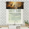 thumbnail image 3 of Rustic Deer Valance Rod Pocket Window Curtain for Kitchen Forest Animal Elk Wildlife Country Hunting Autumn Thermal Insulated Room Darkening Curtain for Dinning Room 54 by 18 in, 1 Panel, 3 of 6