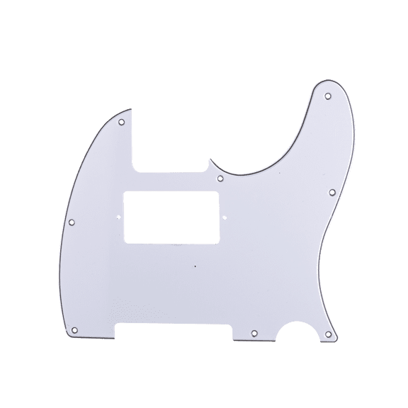 LOOKSEVEN 8-Hole Humbucker Tele Pickguard Scratch Plate Replacement for Telecaster Style Electric Guitars Multiple Color Options-White