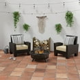thumbnail image 4 of Jordan Manufacturing 21" x 24" Worth Black and Grey Stripe Rectangular Outdoor Deep Seat Chair Back Cushion with Welt, 4 of 9