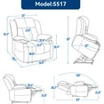 thumbnail image 3 of Power Lift Recliner Chair with Heated and Massage, Chenille Fabric Lift Chairs for Living Room w/USB & Type-C Ports, Side Pockets & Stainless Steel Cup Holders, 3 of 11