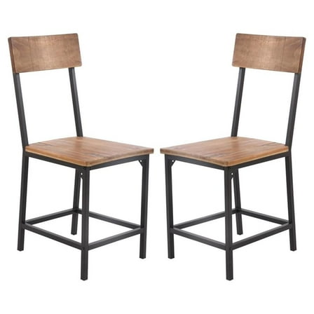 Pemberly Row Wood Dining Chair in Natural (Set of 2)