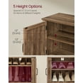 thumbnail image 6 of VASAGLE LIRY Collection - Shoe Cabinet, 3-Tier Storage Organizer, Shoe Shelf, Farmhouse Freestanding Cabinet, Height-Adjustable Shelf, 13.8 x 47.2 x 27.6 Inches, Honey Brown, 6 of 7