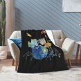 thumbnail image 5 of Manta de franela con diseño artístico de tambor, elegante manta para una siesta, edredón de invierno para las cuatro estaciones, antimicrobiano, con control de olores, refrescante, ligero y, 5 of 5