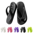 thumbnail image 3 of CPNG Women Cloud Flip Flops Lightweight Thicken Sole Pillow Slippers Cute Cushioned Slippers Soft Foam Non-Slip Cozy Shower Bathroom Slides Outdoor Sandals, 3 of 3