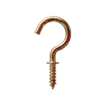 

2000 Pcs of 1/2 Brass Cup Hooks Curve Size 1/2 ; Overall Length 27/32 ;Dimensions are approximate