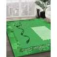 thumbnail image 3 of Ahgly Company Machine Washable Indoor Rectangle Transitional Neon Green Area Rugs, 6' x 9', 3 of 7