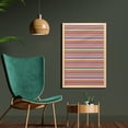 thumbnail image 2 of Colorful Wall Art with Frame, Demonstration of Wavy Stripes Flowing Horizontal Rainbow Inspired Several Tones, Printed Fabric Poster for Bathroom Living Room, 23" x 35", Multicolor, by Ambesonne, 2 of 2