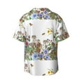 thumbnail image 2 of KLL Herbs and Wildflowers Print Men's Shirt Short Sleeve Button Down Summer Cuba Beach Shirts- Medium, 2 of 7