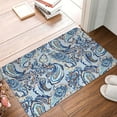 thumbnail image 4 of Picia Paisley Floral Branches Pattern Flannel Doormat – 16x24 Inch Non-Slip Indoor Mat, Absorbent & Quick-Dry Rug for Entryway, Bathroom, Kitchen, and Bedroom, Machine Washable, 4 of 7