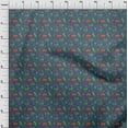 thumbnail image 3 of oneOone Cotton Poplin Twill Dark Dusty Blue Fabric Leaves|Palm Tree & Dinosaur Fabric For Sewing Printed Craft Fabric By The Yard 56 Inch Wide, 3 of 4