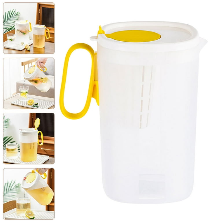 Frcolor Glass Pitcher Water Tea Carafe Beverage Kettle Jar Juice Teapot Jug Sun Lemonade Hot Liquid Iced Dispenser, Size: 15x11.523cm