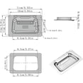 thumbnail image 2 of Manija de caja Manija empotrada Tiradores Manija para cofres Manija de puerta de metal Manijas de cofre de alta resistencia para puerta de caja de herramientas (plegable) Dksfjkl, 2 of 5