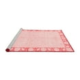 thumbnail image 2 of Ahgly Company Machine Washable Indoor Square Abstract Red Modern Area Rugs, 3' Square, 2 of 4