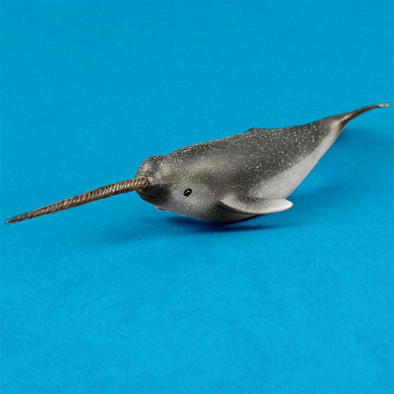 High Simulation Narwhal Animal Model Marine Organism Decoration