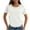White, variant on Plebaso Women's Short Sleeve Crop Tops Workout Athletic T-Shirts Summer Fashion Going out Tee Ladies Clothes