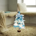 thumbnail image 4 of Mini Christmas Tree with Led Lights, Tabletop Christmas Tree with Balls& Elk, Fairy Feather Artificial Xmas Tree - Blue, 4 of 6