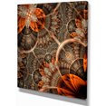 thumbnail image 2 of Art Numérique Orange Brun Fleurs Fractales - Impression sur Toile Florale, 2 of 3