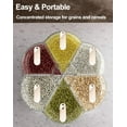 thumbnail image 7 of Christmas Candy Dispenser, 360° Rotating Candy Dispensers with Treat Boxes, 6 Compartments Candy Machine Dispenser, Fun Press-Type Nut Storage Box for Rice, Cereals, Snacks, Candies (L(15L)), 7 of 7
