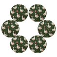 thumbnail image 2 of 15.4" Round Placemat Set of 6 Polyester Fabric Place Mats Non-Slip Dining Kitchen Table Mats for Kitchen Party Decor Cartoon Geese Carrying Presents, 2 of 5