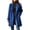 Blue, variant on Women's Winter Notched Collar Plaid Wool Trench Coat Button Down Mid Long Overcoat Outerwear Green