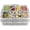 2pcs-serving-tray-grey, variant on Divided Serving Tray with Lid and Handle,8 Compartments Snacks Box,Snack Fruit Tray,Veggie Tray,Portable Platter for Candy Fruits Nuts Snack Party Entertaining Picnic(2 PCS)