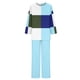 thumbnail image 5 of Puntoco Traje De Pantalón Y top De Cuello Redondo De Manga Larga Con Estampado Informal De Otoño Para Mujer Azul Cielo L, 5 of 5