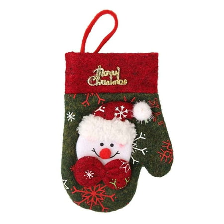 Christmas Spoons Gloves Shaped Christmas Cutlery Fork Spoon Bag Tableware Holder Cover Dining Table Decor ()