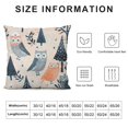 thumbnail image 6 of JRXY Throw Pillow Cover Cushion Covers Pillow Cases  Owl Salmon Car Bedroom 2 Packs White, 6 of 6
