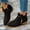 Black, variant on Fnooota Women's Ankle Booties, Non Slip Side Zipper Pointed Toe Block Heel Fall Winter Shoes Black Size 8.5