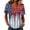 Sky Blue-#003, variant on Women's American 250th Anniversary T-Shirt 4th Of July Patriotic Design Shirt V Neck Short-Sleeved American Flag Red White and Blue Independence Day Clothes,Watermelon Red XL