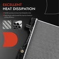 thumbnail image 5 of A-Premium Engine Coolant Radiator Assembly with Transmission Oil Cooler Compatible with Ford F-250/F-350/F-450/F-550 Super Duty, 2008 2009 2010, Automatic Transmission, Replace# 8C3Z8009B, 5 of 8
