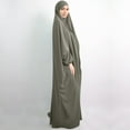 thumbnail image 3 of SIEYIO Muslim One-Piece Prayer Dress Full Cover Hooded Islamic Abaya Kaftan with Hijab, 3 of 14
