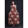 thumbnail image 2 of Bimba Robe de Soirée Longue Maxi Dos Nu à Bretelles Spaghetti Imprimée Florale en Rayonne pour Femmes-Moyenne, 2 of 4