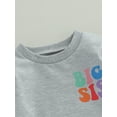 thumbnail image 5 of Bagilaanoe Sister Matching Sweatshirt Long Sleeve Letter Print Pullover 6M 12M 18M 24M 3T 4T 5T 6T Toddler Baby Girl Fall Loose Tee Tops, 5 of 8