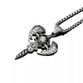thumbnail image 5 of K-KED Vintage Punk Zicron Angel Wing Cross Sword Stainless Steel Pendant Necklace, 5 of 6