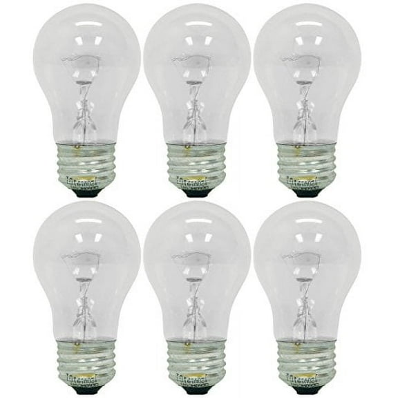 Ge Lighting 76579 Appliance 40-watt, 415-lumen A15 Light Bulb with Medium Base, 6-Pack…
